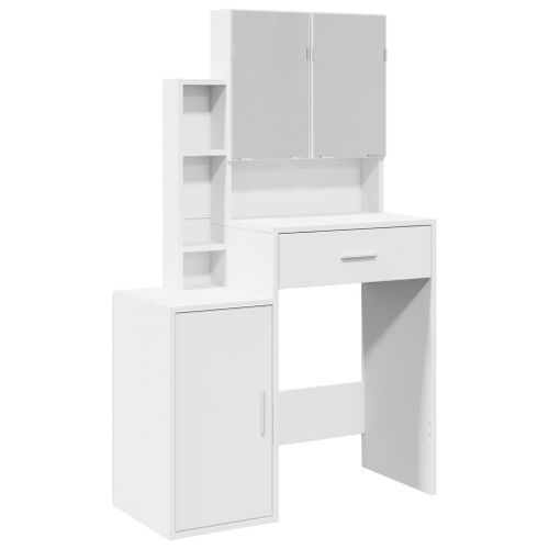 Coiffeuse avec armoire blanc 80x35x132 cm - Photo n°2; ?>