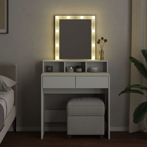 Coiffeuse avec LED blanc 80x41x144,5 cm - Photo n°3; ?>