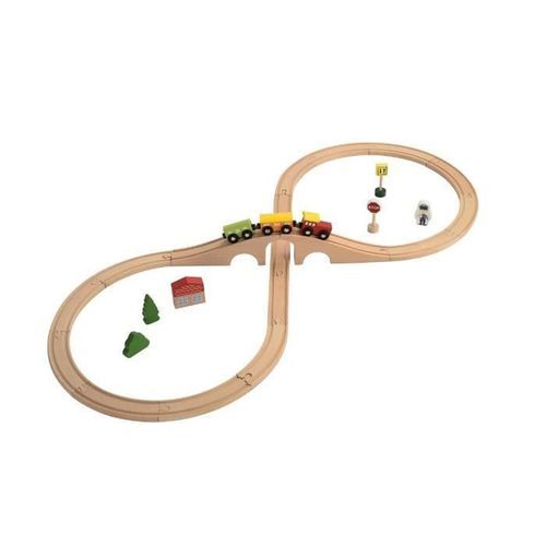 COLORICHY - Circuit train pour enfant en bois - Photo n°2; ?>