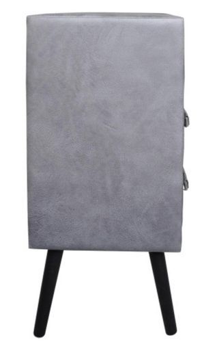 Commode 6 tiroirs simili cuir gris Patio - Photo n°3; ?>