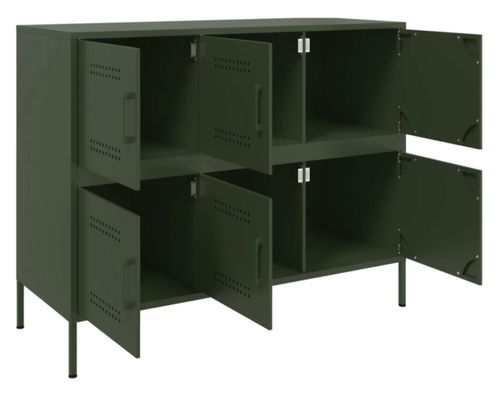 Commode à 6 casiers en acier Klavin 99 cm - Style industriel - Photo n°2; ?>