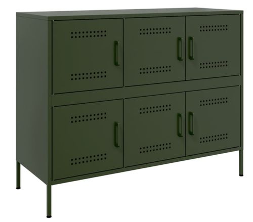 Commode à 6 casiers en acier Klavin 99 cm - Style industriel - Photo n°3; ?>