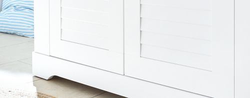 Commode à langer 2 portes 1 tiroir bois blanc Siena - Photo n°3; ?>