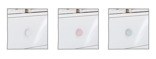 Commode à langer 2 tiroirs 2 étagères laqué blanc Florentina - Photo n°2; ?>