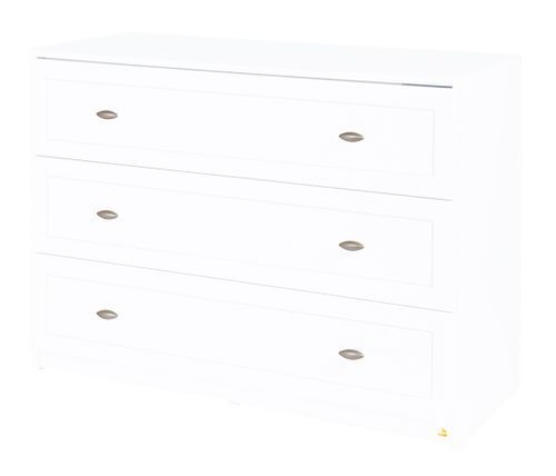 Commode à langer 3 tiroirs bois blanc Laura - Photo n°2; ?>