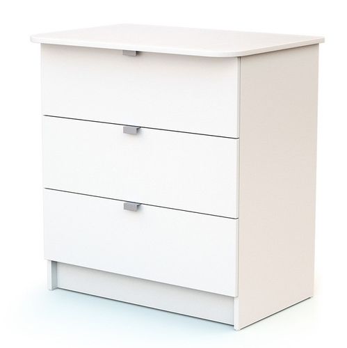 Commode avec plan à langer 3 tiroirs bois mélaminé blanc Webaby - Photo n°2; ?>