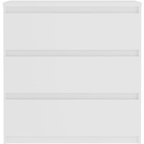 Commode CHELSEA 3 Tiroirs - Couleur blanc mat - L 77,2 x P 42 x H 79,9 cm - Photo n°3; ?>