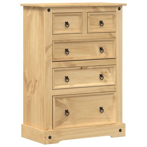 Commode Corona 80x43x114 cm bois massif de pin - Photo n°2; ?>