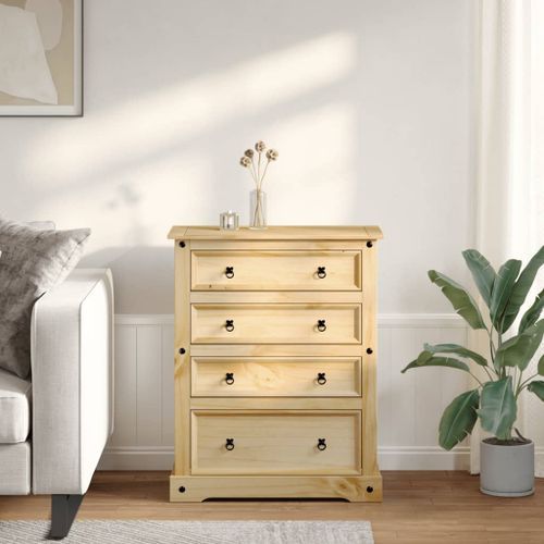 Commode Corona 92x48x120 cm bois massif de pin - Photo n°3; ?>