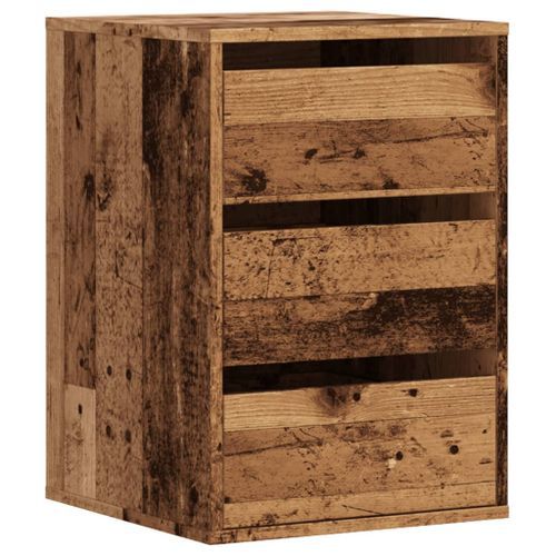 Commode d'angle vieux bois 40x41x58 cm bois d'ingénierie - Photo n°2; ?>