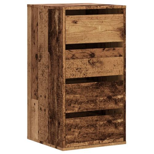 Commode d'angle vieux bois 40x41x76 cm bois d'ingénierie - Photo n°2; ?>