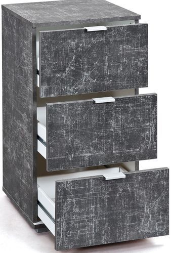 Commode élégante 3 tiroirs noire Nako - Photo n°3; ?>