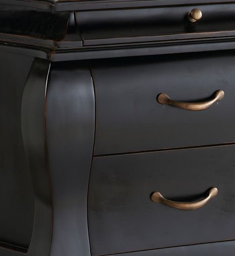 Commode en bois d'acajou noir 4 tiroirs Klacik 110 cm - Photo n°2; ?>
