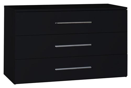 Commode laquée noir 3 tiroirs Best - Photo n°2; ?>