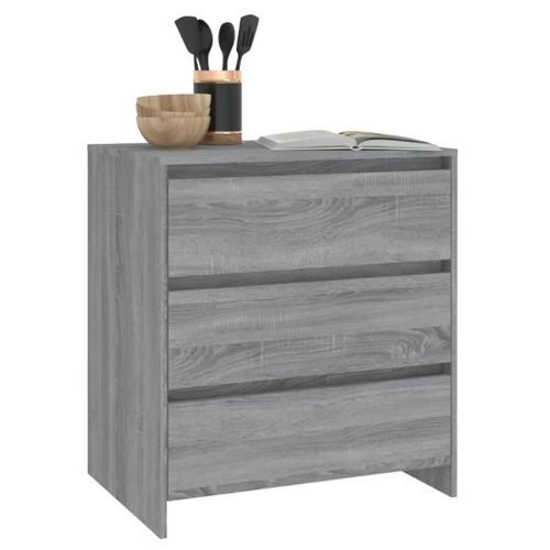 Commode Sonoma gris 70x41x75 cm - Photo n°3; ?>