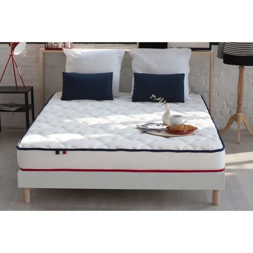 CONFORT DESIGN Ensemble FRENCHY Matelas + Sommier 140x190 - Mémoire de forme - 100% Français - 2 oreillers inclus - Photo n°2; ?>