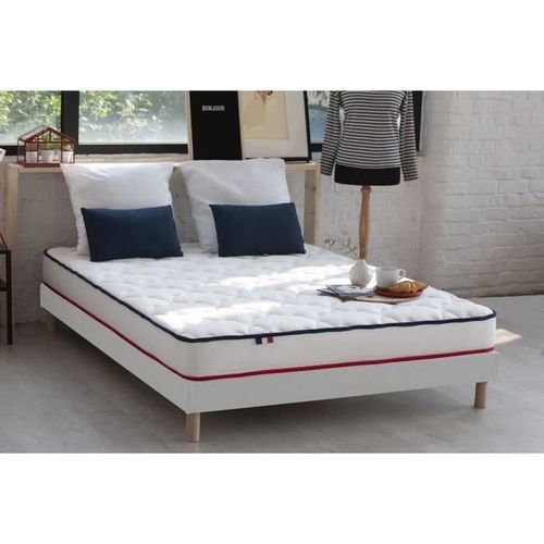 CONFORT DESIGN Ensemble FRENCHY Matelas + Sommier 140x190 - Mémoire de forme - 100% Français - 2 oreillers inclus - Photo n°3; ?>