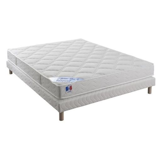 CONFORT DESIGN Ensemble matelas + sommier 140 x 190 - Polylatex et mousse - 18 cm - Ferme - Photo n°2; ?>