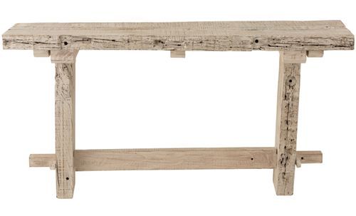 Console bois massif recyclé blanc délavé Liray L 150 cm - Photo n°3; ?>