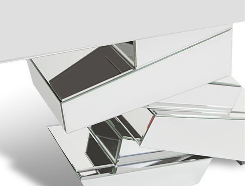 Console design verre miroir Amire 122 cm - Photo n°2; ?>