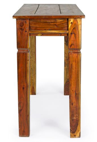 Console en bois d'acacia massif finition rustique marron Kastela 120 cm - Photo n°3; ?>