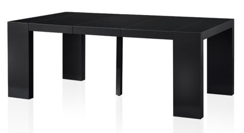 Console extensible laqué noir Saunier 50/200 cm - Photo n°3; ?>