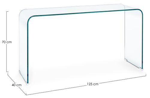 Console rectangle en verre transparent Iris L 125 cm - Photo n°3; ?>