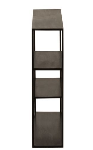 Console rectangulaire 4 niveaux métal noir L 65 cm - Photo n°3; ?>