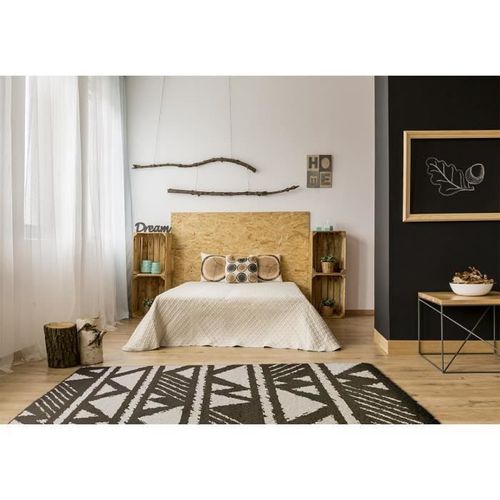 CONTINENTAL Tapis couleurs tendance 200X290 cm Marron - Photo n°3; ?>