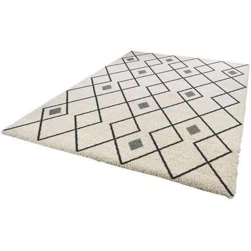 CONTINENTAL Tapis de salon laineux 200X290 cm Creme/Noir - Photo n°3; ?>