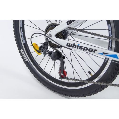 CORELLI - Vélo VTTWHISPER WL301 - 24 - 21 vitesses - Fille - Blanc /bleu/noir - Photo n°3; ?>