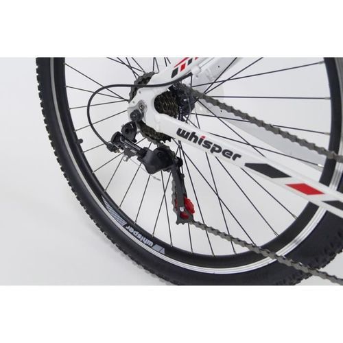 CORELLI - Vélo VTTWHISPER WM301 - 27,5 - Cadre L - 21 vitesses - Homme - Blanc /rouge/noir - Photo n°3; ?>