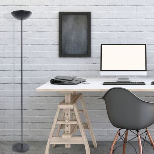 COREP Lampadaire en métal Halogene - Ø24 cm - Noir - Photo n°2; ?>