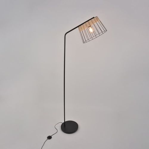 COREP Lampadaire en métal Indah - H 171 cm - E27 - 60 W - Noir mat - Photo n°3; ?>