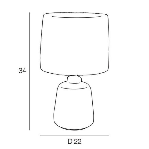 COREP Lampe en céramique mate Paros Terracot - E27 / 40W - Photo n°3; ?>