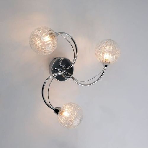 COREP Plafonnier contemporain 3 lumieres - Métal - Ø 47 cm - Chrome - Photo n°2; ?>