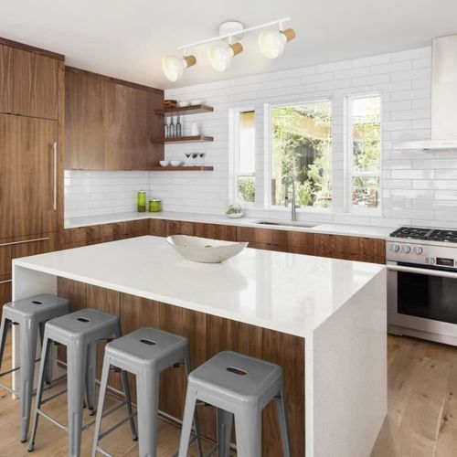 COREP Spot 3L Alvar bicolore en métal avec sticker effet bois - E14 40 W - Blanc et naturel - Photo n°3; ?>