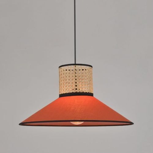 COREP Suspension conique Pennsy - Coton et cannage - Ø 44 cm - Tomette - Made in France - Photo n°2; ?>