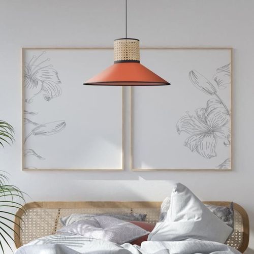 COREP Suspension conique Pennsy - Coton et cannage - Ø 44 cm - Tomette - Made in France - Photo n°3; ?>