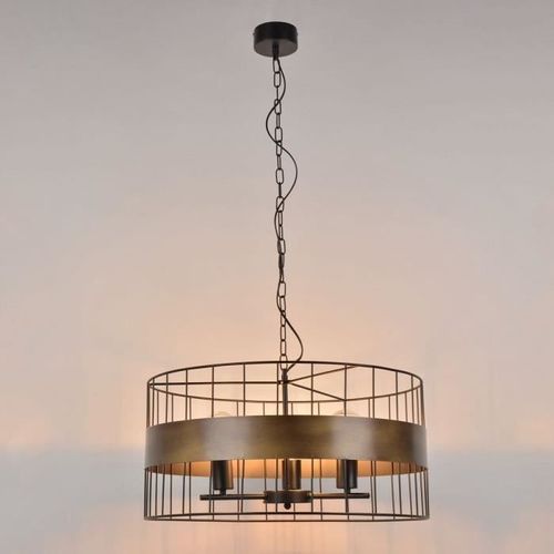 COREP Suspension en métal Raw - Ø 58 cm - H 30 cm - 40 W - Noir et bronze - Photo n°2; ?>