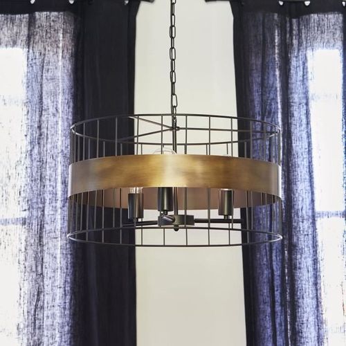 COREP Suspension en métal Raw - Ø 58 cm - H 30 cm - 40 W - Noir et bronze - Photo n°3; ?>