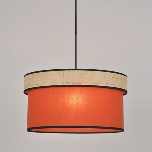 COREP Suspension tambour effet vague - Percale - H 21 x Ø 46 cm - Tomette - Made in France - Photo n°2; ?>