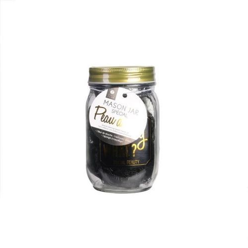 COSMETIC CLUB Coffret nettoyage en bocal Mason Jar Beauté - 3 pieces - Noir - Photo n°2; ?>