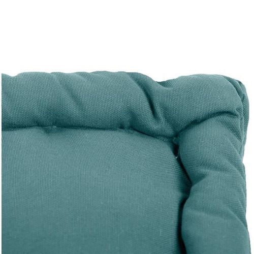 COTTON WOOD Coussin de palette uni - 100% coton - 60 x 120 x 10 cm - Bleu minéral - Photo n°3; ?>