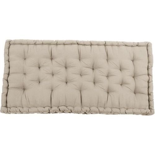 COTTON WOOD Coussin de palette uni - 100% coton - 60 x 120 x 10 cm - Sable - Photo n°2; ?>