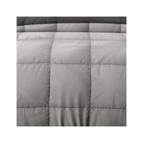 Couette 240x220 cm BICOLORE gris anthracite - Photo n°2; ?>