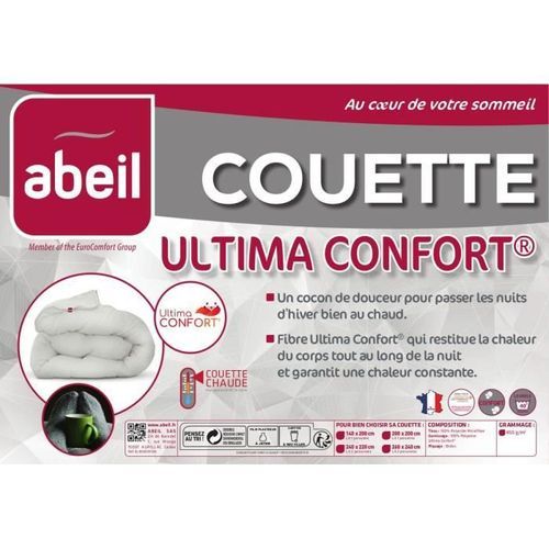 Couette chaude ultimat confort 400 g/m² Abeil - Chaude pour des nuits agréables - Photo n°3; ?>