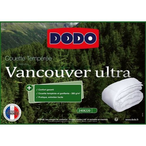 Couette chaude Vancouver Ultra - 220 x 240 cm - 300gr/m² - Blanc - DODO - Photo n°2; ?>