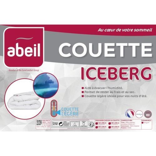 Couette tempérée Iceberg 200 g/m² Abeil - Traitement rafraîchissant FERAN ICE - Photo n°3; ?>