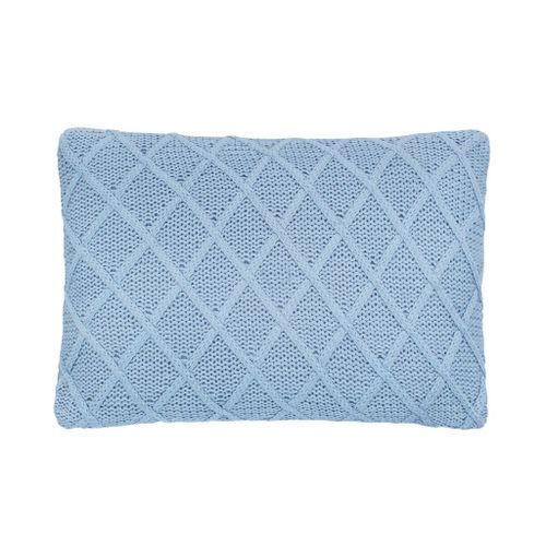 Coussin 2 pcs Coton tricoté lourd 60 x 40 cm Bleu clair - Photo n°2; ?>